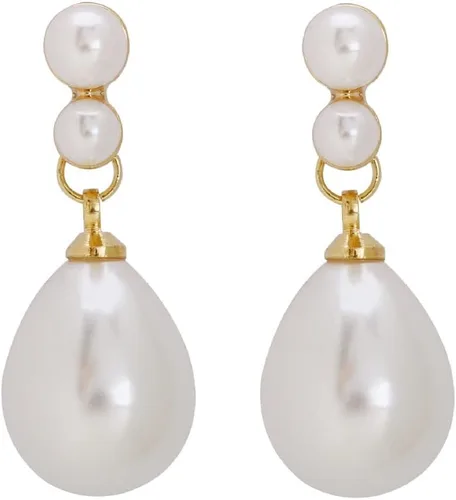 Miniatura 14 de Pendientes de Clip de Perla para Mujer, Pendientes de Clip Colgante para Mujer, Pendientes de Perla Blanca Imitación Chapados en Oro, Pendientes