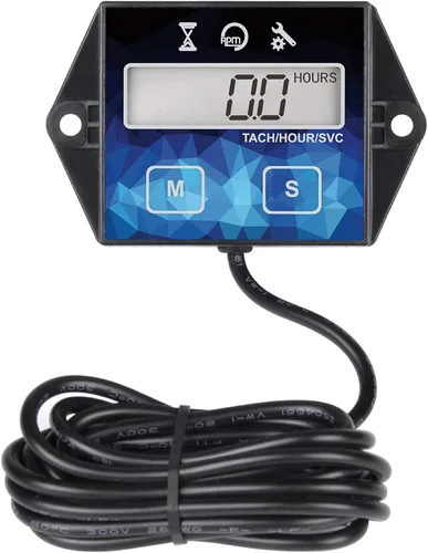 Runleader Medidor de horas de motor pequeño, tacómetro digital, recordatorio de mantenimiento, batería reemplazable, apagado del usuario, uso para