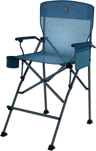 Miniatura 12 de EVER ADVANCED Silla alta de director con portavasos de 31", Silla plegable a altura de barra para acampar, deportes con bolsa de transporte