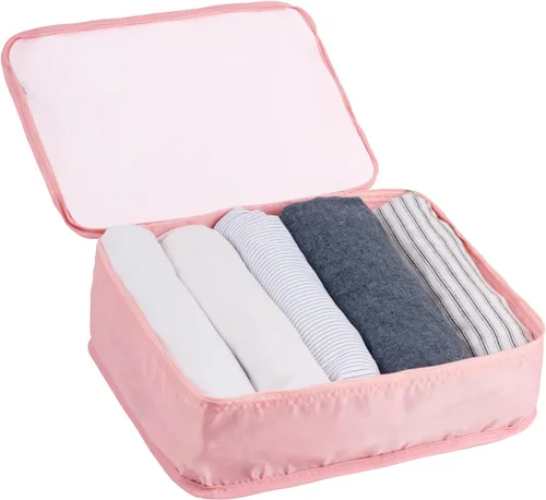 Miniatura 5 de Adwaita - Juego de 6 cubos organizadores de equipaje para viajes (rosa)