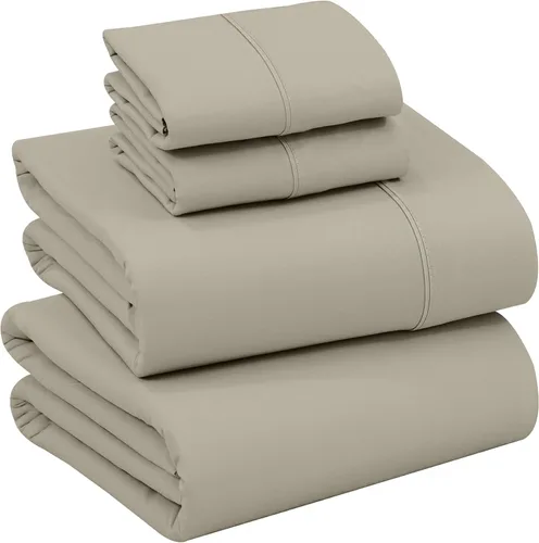 Miniatura 123 de RUVANTI Juego de sábanas divididas tamaño King de 100 % algodón para cama ajustable, 5 piezas, ropa de cama de tejido de percal suave y Guisante