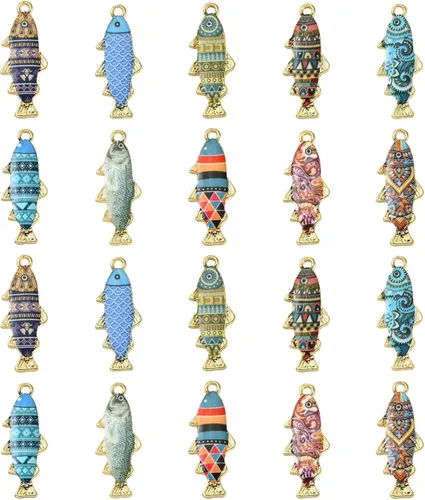 Miniatura 7 de DanLingJewelry Dijes coloridos esmaltados lindos colgantes para hacer joyas y manualidades, Metal no precioso., No es una piedra preciosa