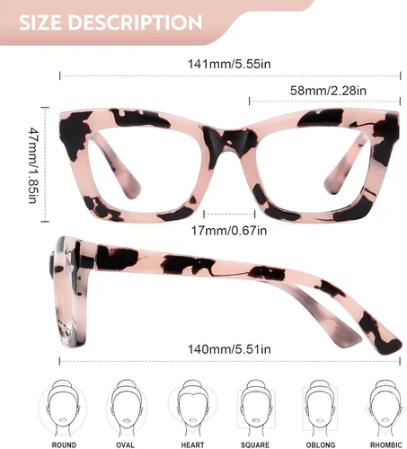 Miniatura 4 de Reading Glasses for Women Blue Light Blocking Glasses Filter UV Square Readers Glasses for Men and Women