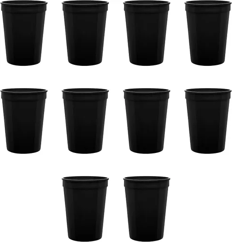 Miniatura 9 de DISCOUNT PROMOS Vasos de plástico personalizados + tamaño de 12 onzas + diseño de fiesta desechable + juego a granel (10, 50 o 100) ideal