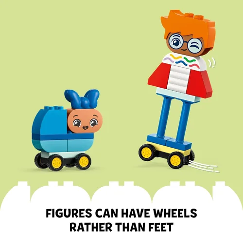 Miniatura 5 de LEGO DUPLO Town - Juguete interactivo para construir personas con grandes emociones para edades de 3 años en adelante, 5 personajes con 10 caras