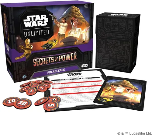Miniatura 4 de Asmodee Star Wars: Caja ilimitada de TCG Secrets of Power PRERELEASE - 6 paquetes de refuerzo, tarjetas promocionales exclusivas de la canciller