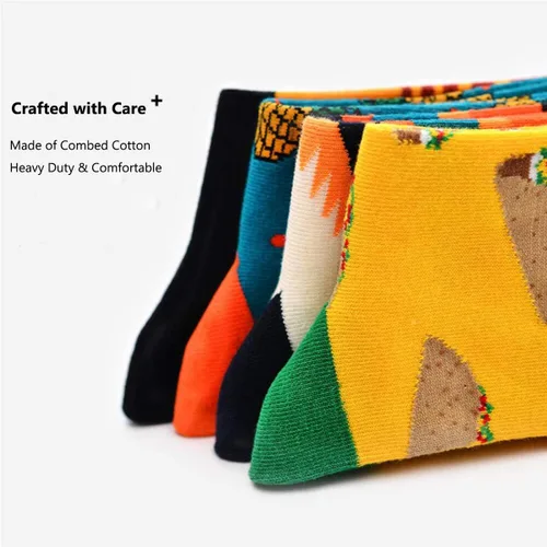 Miniatura 2 de HSELL - Calcetines de vestir para hombre diseños de colores divertidos y novedosos