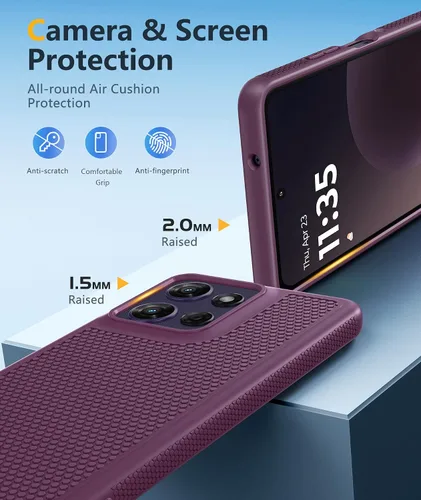 Miniatura 509 de FNTCASE Funda para iPhone 17 Pro: Fundas delgadas translúcidas de color azul claro compatibles con MagSafe, protección completa de la cámara