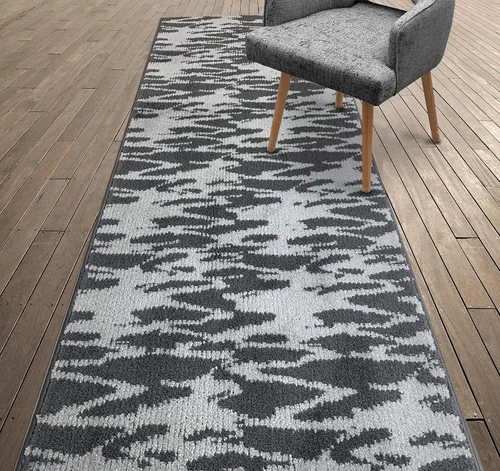Miniatura 16 de Alfombra de pasillo de longitud personalizada, antideslizante, 26 pulgadas de ancho x tu elección de longitud, azul damasco, 26 pulgadas x 3 pies