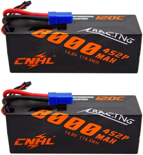 Miniatura 7 de CNHL 4S Lipo Batería 8000mAh 120C 14.8V con conector EC5 Estuche rígido para RC Car Truck Tank Buggy Truggy Racing Hobby