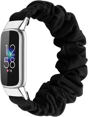 Miniatura 18 de Correas elásticas compatibles con Fitbit Luxe Bands, pulsera elástica de tela suave de repuesto para Fitbit Luxe Fitness Tracker, pequeña/grande
