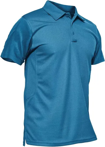 MAGCOMSEN - Camiseta tipo polo para hombre, de secado rápido, de manga larga o corta, deportiva, suéter táctico de tela de piqué, camiseta para golf
