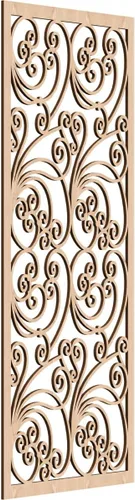 Miniatura 35 de 9 3/8"W x 24 3/8"H x 1/4"T Marilla Decorativos Paneles de Pared de Madera Calado, Abedul