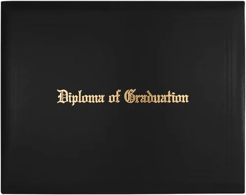 Miniatura 2 de GraduationMall Cubierta impresa para diploma para certificado 8.5 x 11 pulgadas, color negro, paquete de 1