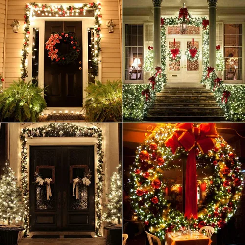 Miniatura 7 de BrizLabs - Luces de Navidad para decoración en interiores y exteriores, funcionan a batería Blanco frío