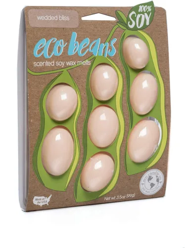 Miniatura 48 de Eco Candle Co. Eco Beans Wax Melts - Paquete de 2 unidades, ámbar vintage, 3.5 onzas, aromas de resina de madera, nuez moscada, canela y vainilla
