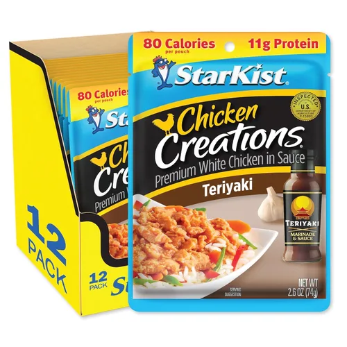 Miniatura 97 de StarKist Chicken Creations BOLD - Bolsa estilo búfalo (5 onzas, 12 unidades) Carne blanca totalmente cocida con alto contenido de proteínas, sin