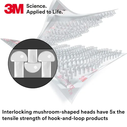 Miniatura 3 de 3M Sujetadores resellables de doble bloqueo SJ3560, tipo 250, transparentes, 1 pulgada x 50 yardas, uso industrial, cierre a presión, fuerte