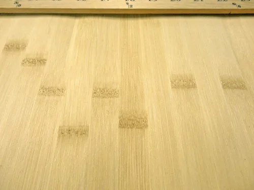 Miniatura 2 de Chapa de madera de caña ancha rubia natural de bambú 24" x 48" en la parte trasera fina de vellón VH