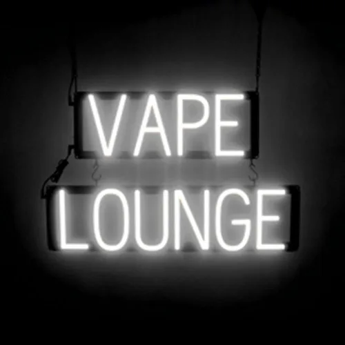 Miniatura 54 de SpellBrite Cartel E-JUICE Señalización de tienda de humo con aspecto de neón, luces LED azules 22.3 x 6.3 pulgadas