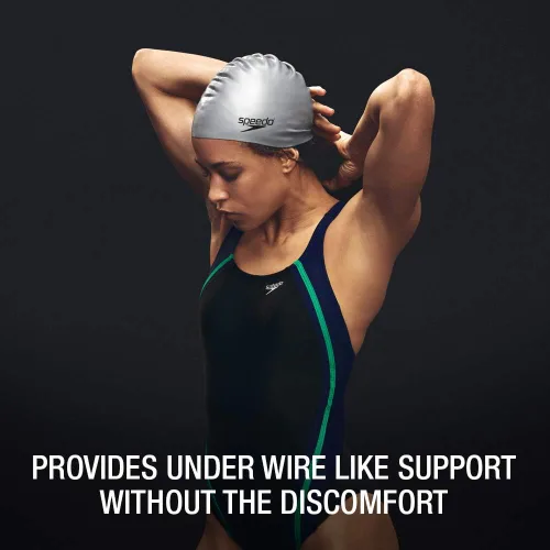Miniatura 8 de Speedo Creora Highclo Quantum Splice - Traje de baño de una pieza para mujer de corte alto sólido.