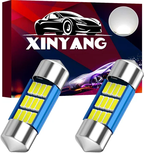 Miniatura 16 de XINYANG 2 piezas Bombilla LED festoon 578 para auto de 41mm 42mm 1.65 pulgadas, bombilla 211-2 extremadamente brillante, 20 chipsets SMD 4014, libre