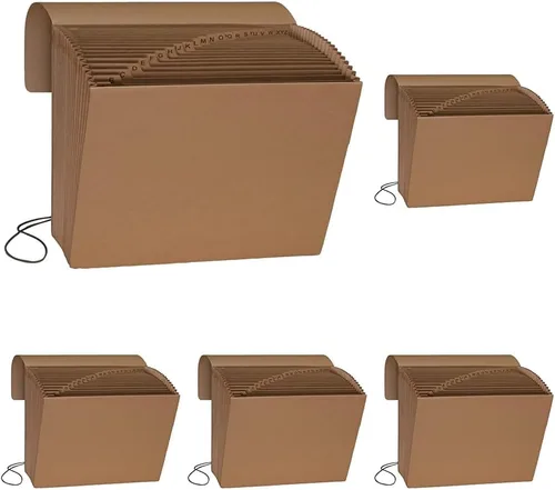 Miniatura 9 de Smead Archivo expandible con solapa y cierre de cordón, 31 bolsillos, diario (1-31), tamaño carta, papel kraft (70168), (paquete de 6)