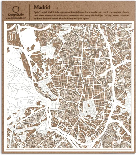 Miniatura 109 de O3 Design Studio Aberdeen - Mapa de papel cortado en papel blanco de 12 x 12 pulgadas