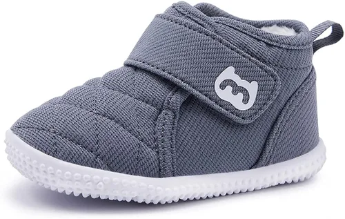 BMCiTYBM - Botas de nieve para niños y niñas con forro de piel zapatos de invierno ligeros para exteriores niños pequeños