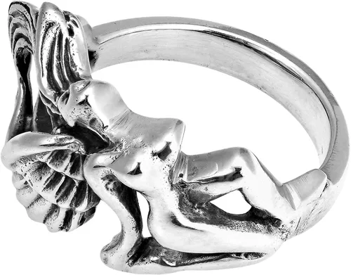 Miniatura 3 de Anillo de plata de ley 925 con diseño de ángel volador