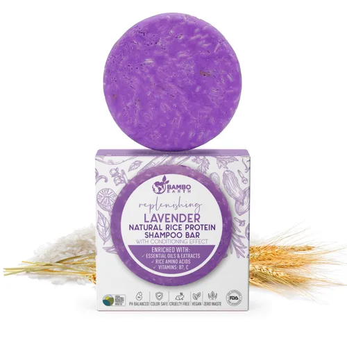 Miniatura 12 de Barra de champú de agua de proteína de arroz sólido con jabón para el cabello con efecto acondicionador - Barras de champú para cabello con todos