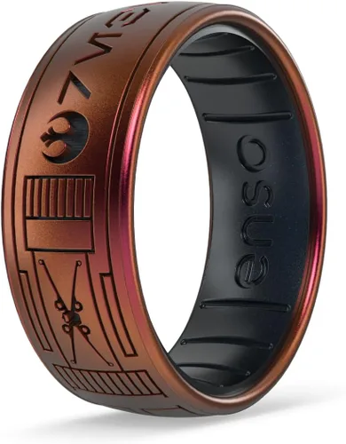 Miniatura 8 de Enso Rings Anillo de boda de silicona – Diseños grabados de Star Wars – Ajuste cómodo – Hecho en Estados Unidos – Ideal para uso activo