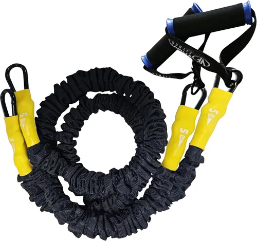 Miniatura 15 de Valor Fitness Bandas de resistencia – 5 libras a 25 libras – Mosquetones adjuntos y 2 bandas por opción de peso con asas – Funda cubierta