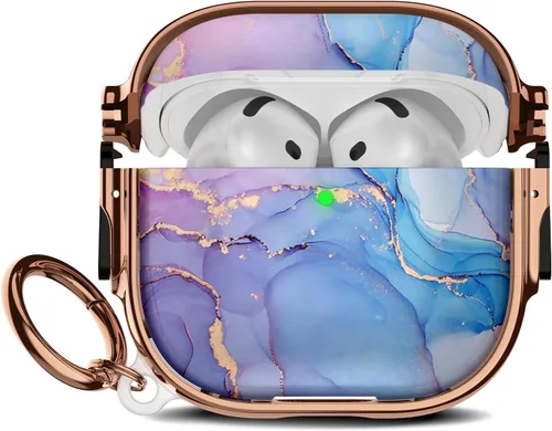 Miniatura 9 de Maxjoy para Funda Linda de AirPods 2 (2019) con Bloqueo de Seguridad, Compatible con Funda de AirPod de 2ª Generación de Mármol para Mujeres