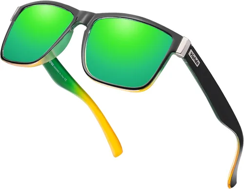 Miniatura 30 de Gafas de sol deportivas polarizadas para hombre Ciclismo Correr Pesca Golf Moda Gafas de sol Mujeres HD6009 C11 Azul Naranja Montura Azul Espejo