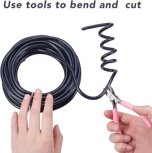 Miniatura 3 de BENECREAT Alambre de aluminio de 7 metros, calibre 3, alambre de metal flexible para esculpir árboles de bonsái, flores, creación de esqueletos