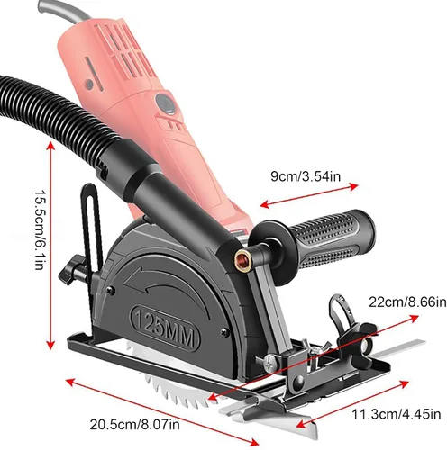 Miniatura 9 de Soporte para amoladora angular de 45 grados, ajustable, accesorios de amoladora angular para amoladora angular de 100 ~ 4.921 in, base de máquina