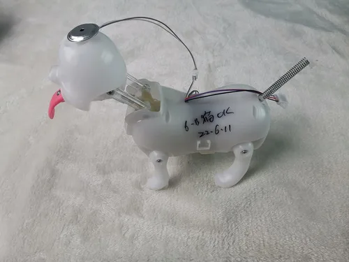 Miniatura 6 de Juguete de perro de peluche electrónico caminante de Pomeranian, cachorro realista interactivo robot mascota perro, caminando, ladrando, moviendo