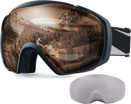 Miniatura 24 de OutdoorMaster Gafas de esquí con cubierta, gafas de nieve para snowboard OTG antivaho