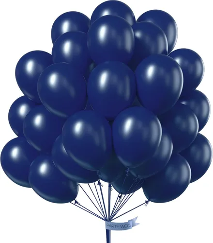 Miniatura 8 de 50 globos azules de 12 pulgadas y globos dorados 50 piezas de 12 pulgadas