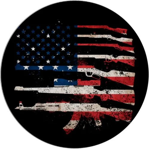 Miniatura 3 de Bandera de Estados Unidos armas rifles 2A enmienda día del padre regalo – PopSockets agarre y soporte para teléfonos y tabletas