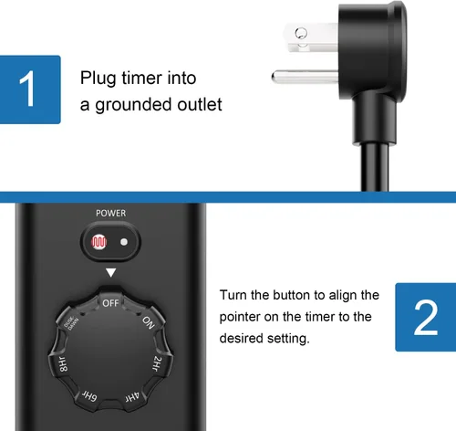 Miniatura 4 de New One Temporizador con sensor de luz para exteriores, impermeable, temporizador de atardecer a amanecer, 2 tomas de tierra, interruptor de enchufe