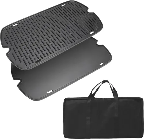 SafBbcue Plancha de cocina de hierro fundido para Weber Traveler Portable Series Gas Grill, placa para Weber 9010001 9011701 9013001 9020001 9030001