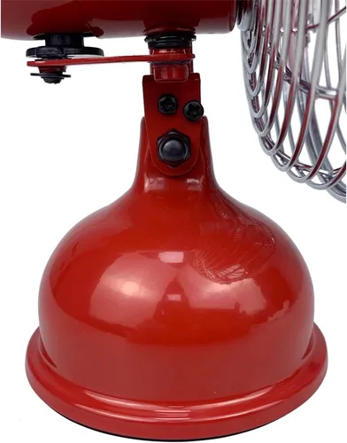 Miniatura 6 de Good Housekeeping 92521 Ventilador personal retro de 5" de metal completo con oscilación alimentado por USB, color rojo carmesí