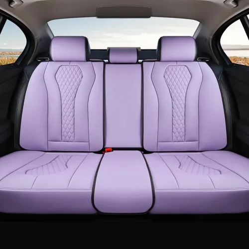 Miniatura 38 de Coverado Juego completo de fundas de asiento de automóvil, fundas de asiento negras para asientos delanteros y traseros de automóvil, protector