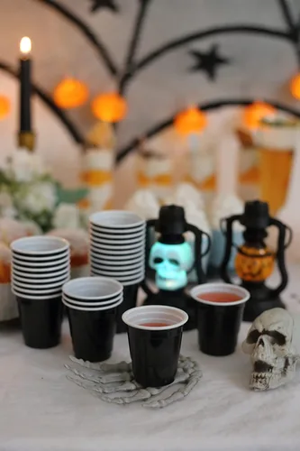 Miniatura 3 de Vasos de chupito de plástico reutilizables – Vasos de fiesta de 2 onzas en varios colores rosa, azul, verde, negro Perfecto para fiestas