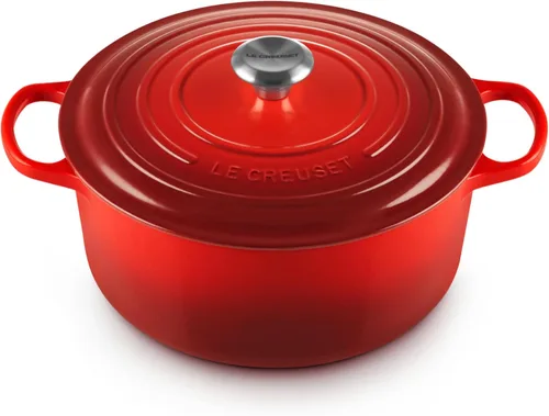 Miniatura 30 de Le Creuset Horno holandés redondo de hierro fundido esmaltado, 4.5 cuartos de galón, Marsella Marseille