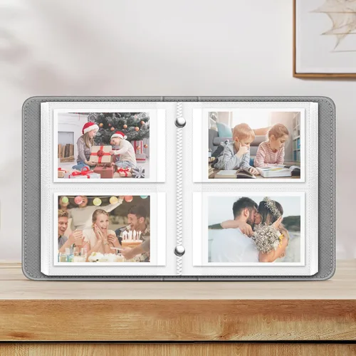 Miniatura 3 de Fintie Álbum de fotos Instax Mini para película de 2x3 pulgadas - 104 bolsillos Álbumes pequeños para Fujifilm Instax Mini lila