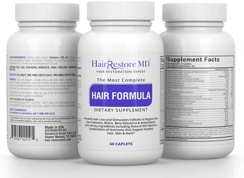 Miniatura 2 de Vitaminas para el crecimiento del cabello con biotina - para cabello, piel y uñas - Mujeres y hombres con palma enana americana y biotina
