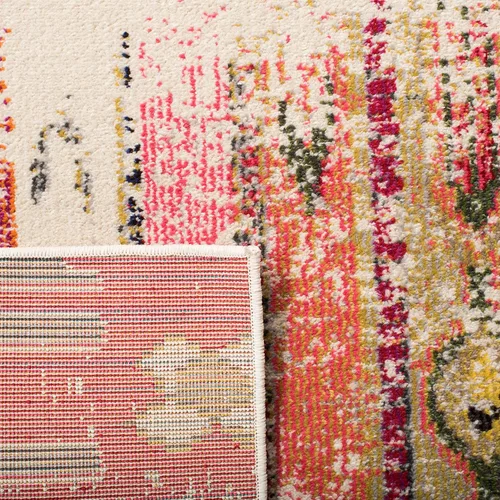 Miniatura 7 de SAFAVIEH Madison Collection - Alfombra de pasillo de 2 pies 2 pulgadas x 8 pies, color gris y naranja, diseño tribal bohemio, chic envejecido,